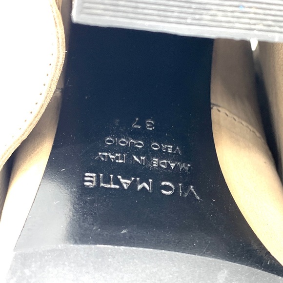 Vic Matie Taupe Leather Ankle Boots - Picture 9 of 15